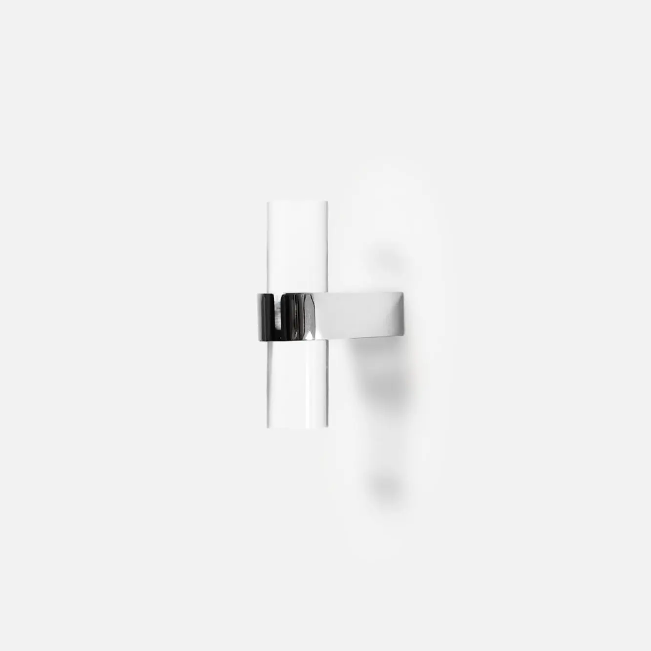 Uchwyt meblowy akryl przezroczysty 50mm srebrna nóżka OUTLET