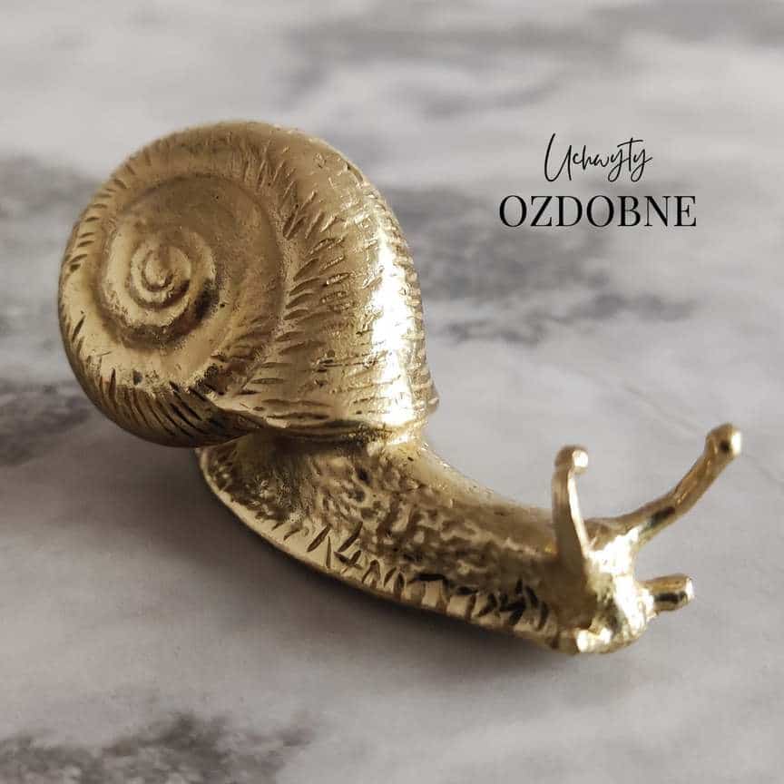 Uchwyt meblowy ślimak - uchwyt mosiężny