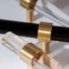 Uchwyt meblowy kryształ 220mm szampański i mosiądz OUTLET - obrazek 5