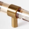 Uchwyt meblowy kryształ 220mm szampański i mosiądz OUTLET - obrazek 6